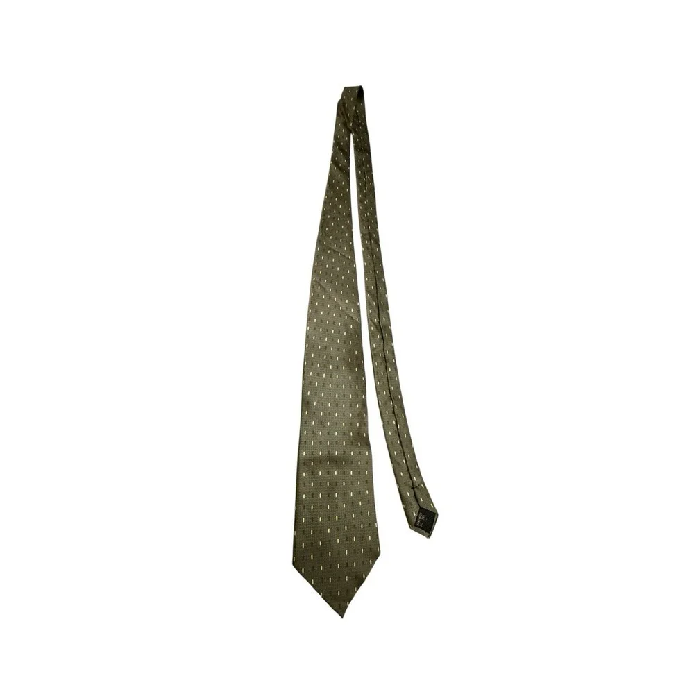 UMBERTO BOSSI Roma Milano All Silk Tie Geometric Necktie Corpcore Office Career‎